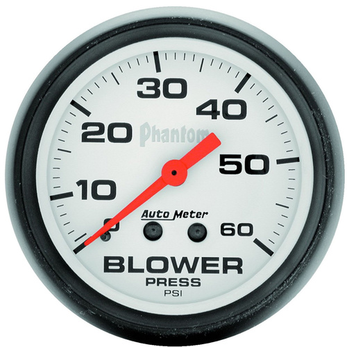 Autometer Gauge, Phantom, Boost, 2 5/8 in., 60psi, Mechanical, Each