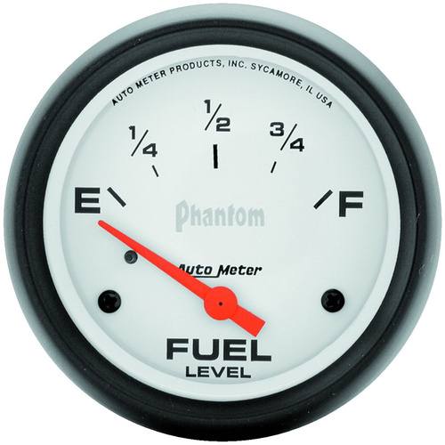 Autometer Gauge, Phantom, Fuel Level, 2 5/8 in., 240-33 Ohms, Electrical, Analog, Each