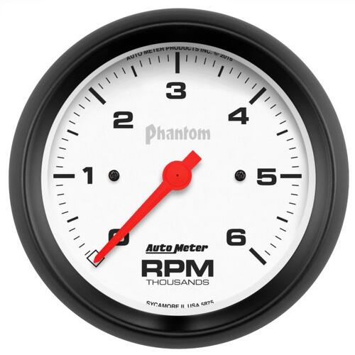 Autometer Gauge, Tachometer, 3 3/8", 6K Rpm, In-Dash, Phantom, Phantom