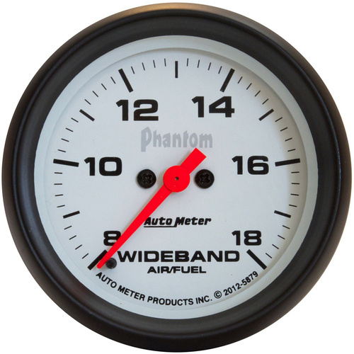 Autometer Gauge, Phantom, AIR/FUEL RATIO-WIDEBAND, ANALOG, 2 5/8 in., 8:1-18:1, STEPPER MTR,