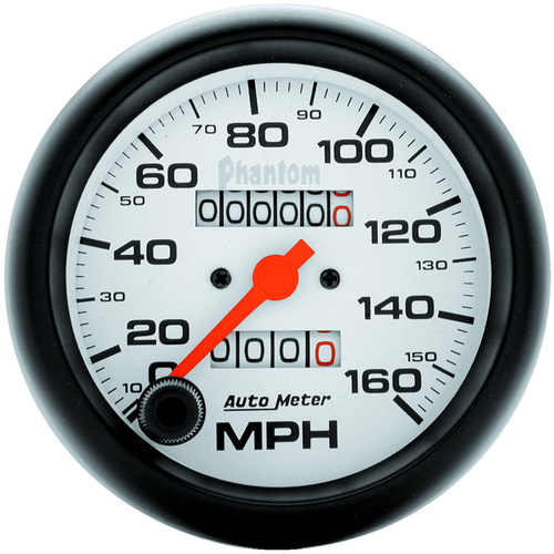 Autometer Gauge, Phantom, Speedometer, 3 3/8 in, 160mph, Mechanical, Analog, Each