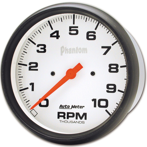 Autometer Gauge, Phantom, Tachometer, 5 in, 0-10K RPM, In-Dash, Analog, Each