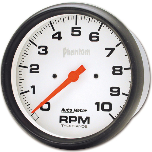 Autometer Gauge, Phantom, Tachometer, 5 in., 0-10K RPM, In-Dash, Analog, Each