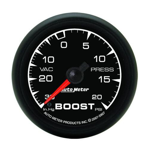 Autometer Gauge, Vac/Boost, 2 1/16", 30Inhg-20Psi, Mechanical, Es, Es