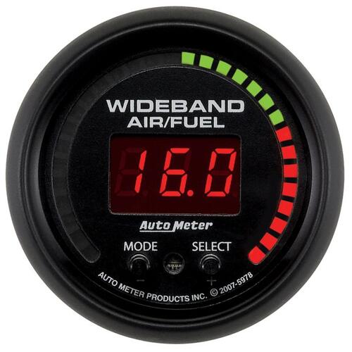 Autometer Gauge, Air/Fuel Ratio-Pro, 2 1/16", 10:1-20:1, Digital W/ Peak & Warn, Es, Es