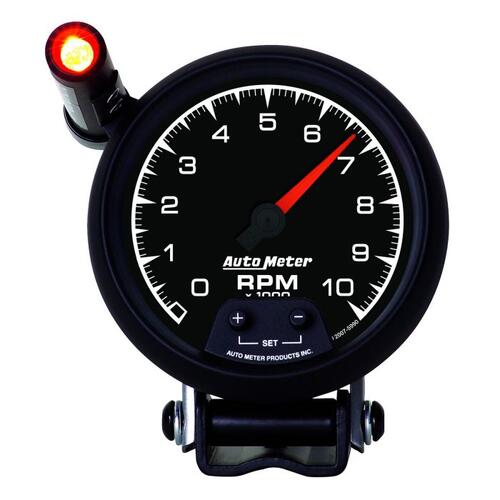 Autometer Gauge, Tachometer, 3 3/4", 10K Rpm, Pedestal W/ Ext. Quick-Lite, Es, Es