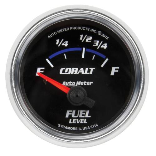 Autometer Gauge, Fuel Level, 2 1/16", 16Ωe To 158Ωf, Elec, Cobalt, Cobalt