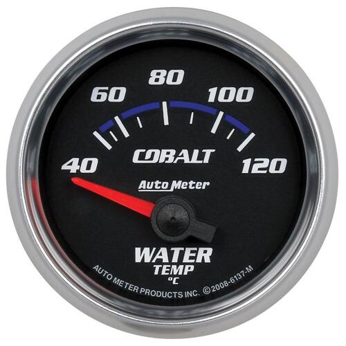 Autometer Gauge, Water Temp, 2 1/16", 40-120ºc, Electric, Cobalt, Cobalt