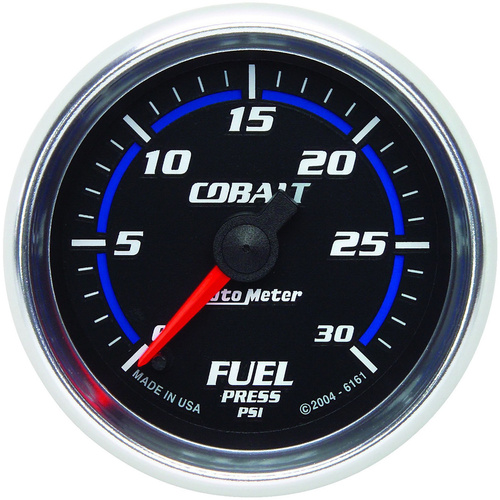 Autometer Gauge, Cobalt, Fuel Pressure, 2 1/16 in., 30psi, Digital Stepper Motor, Analog, Each