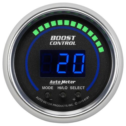 Autometer Gauge, Boost Controller, 2 1/16", 30Inhg-30Psi, Incl. Solenoid, Digital, Cobalt, Cobalt