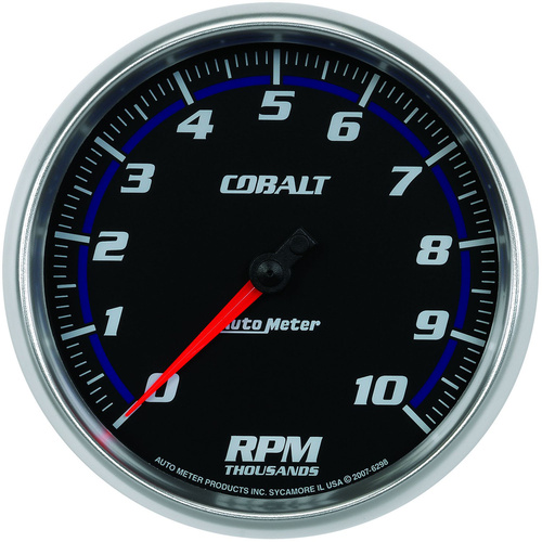 Autometer Gauge, Cobalt, Tachometer, 5 in, 0-10K RPM, In-Dash, Each