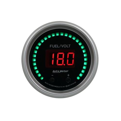 Autometer Gauge, Fuel/Volt, 2 1/16" Two Channel, Selectable, Sport-Comp Elite Digital, Sport-Comp