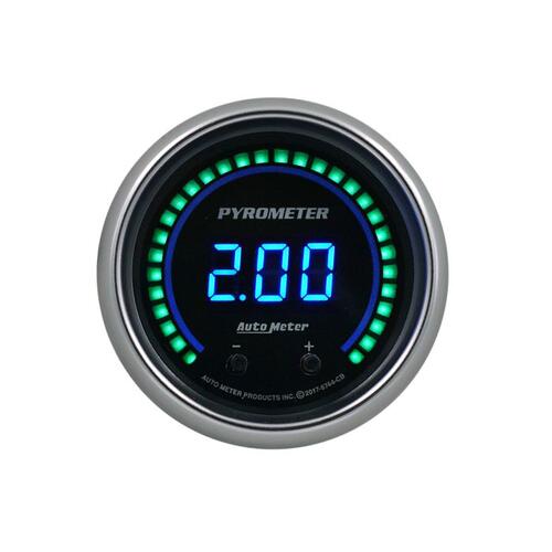 Autometer Gauge, Pyrometer, 2 1/16", Two Channel, Selectable, Cobalt Elite Digital, Cobalt