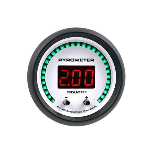 Autometer Gauge, Pyrometer, 2 1/16", Two Channel, Selectable, Phantom Elite Digital, Phantom