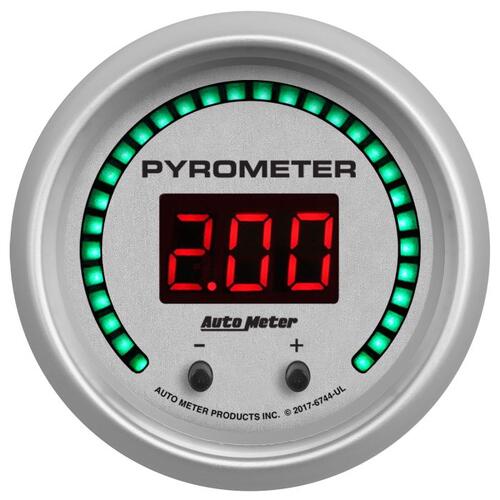 Autometer Gauge, Pyrometer, 2 1/16", Two Channel, Selectable, Ultra-Lite Elite Digital, Ultra-Lite