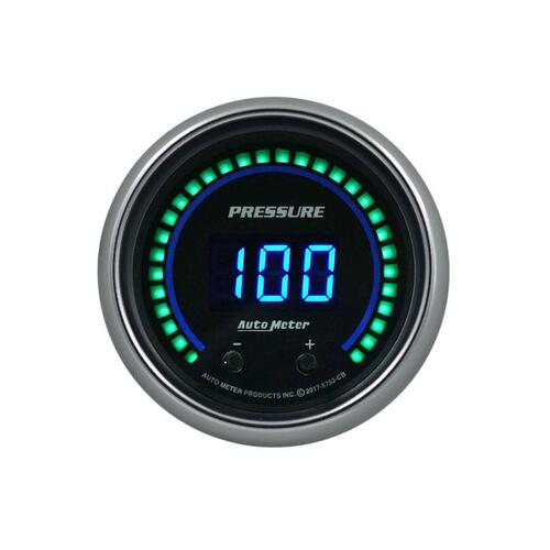 Autometer Gauge, Pressure, 2 1/16", Two Channel, Selectable, Cobalt Elite Digital, Cobalt