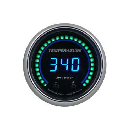 Autometer Gauge, Fluid Temperature, 2 1/16", Two Channel, Selectable, Cobalt Elite Digital, Cobalt