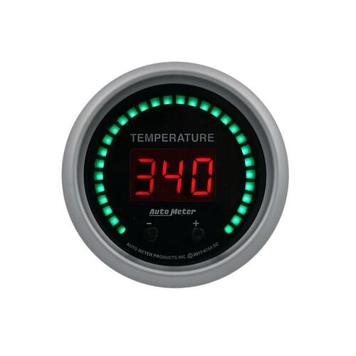 Autometer Gauge, Fluid Temperature, 2 1/16", 2 Chan, Selectable, Sport-Comp Elite Digital, Sport-Com