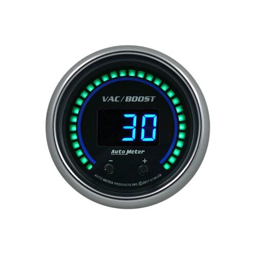 Autometer Gauge, Vac/Boost, 2 1/16", Two Channel, Selectable, Cobalt Elite Digital, Cobalt