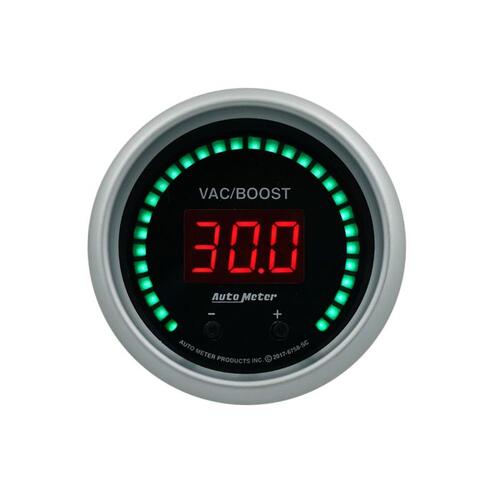 Autometer Gauge, Vac/Boost, 2 1/16", Two Channel, Selectable, Sport-Comp Elite Digital, Sport-Comp