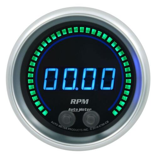 Autometer Gauge, Tachometer, 3 3/8", 16K Rpm, In-Dash, Cobalt Elite Digital, Cobalt