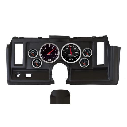 Autometer Direct Fit Dash Kit, Camaro 69, Tach/Mph/Fuel/Oilp/Wtmp/Volt, Designer Black, Designer Bla