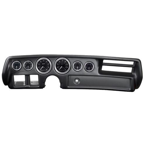 Autometer Direct Fit Dash Kit, Chevelless/Elcamino/Monte 70-72, Rpm/Mph/Fuel/Oilp/Wtmp/Bat, Chrn, Ch