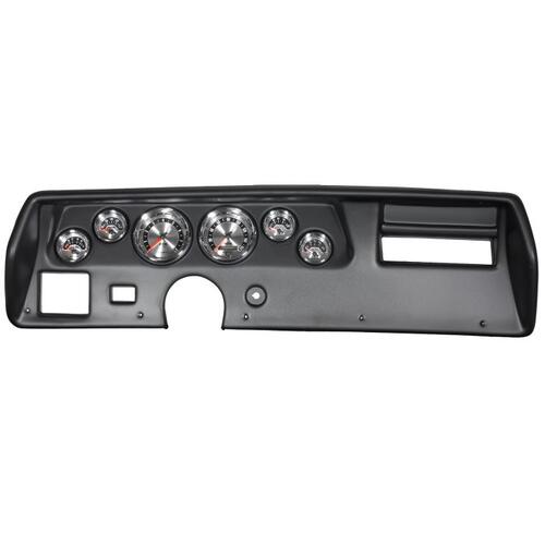 Autometer Direct Fit Dash Kit, Chevelless/Elcamino/Monte 70-72, Rpm/Mph/Fuel/Oilp/Wtmp/Bat, Am, Amer