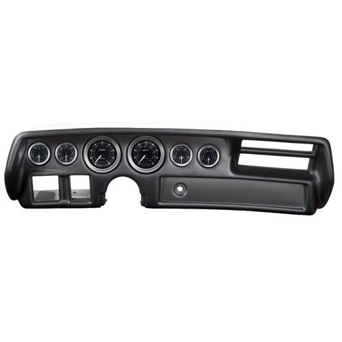 Autometer Direct Fit Dash Kit, Chevelle/Elcamino/Malibu 70-72, Rpm/Mph/Fuel/Oilp/Wtmp/Bat, Chrn, Chr