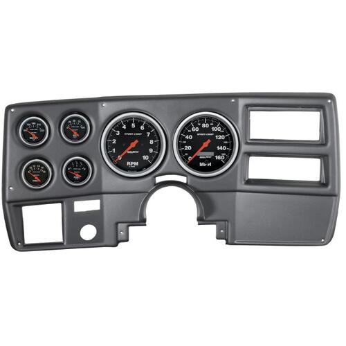Autometer Direct Fit Dash Kit, Chevy Truck/Suburban 73-83, Tach/Mph/Fuel/Oilp/Wtmp/Volt, Sc, Sport-C