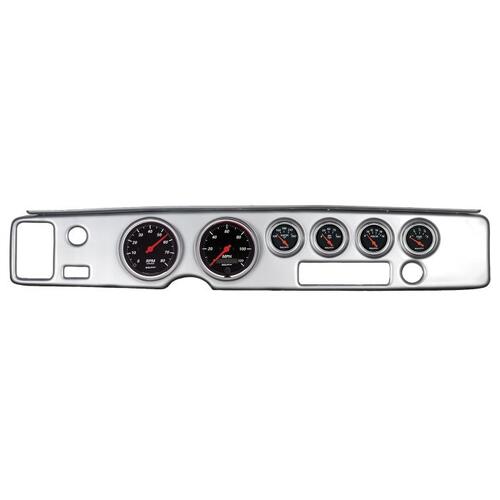 Autometer Direct Fit Dash Kit, Firebird 70-81, Tach/Mph/Fuel/Oilp/Wtmp/Volt, Designer Black, Designe