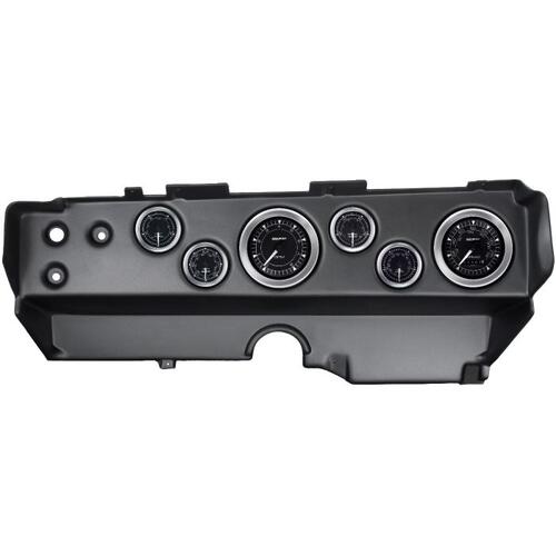 Autometer Direct Fit Dash Kit, Ebody/Cuda/Challenger 70-74, Tach/Mph/Fuel/Oilp/Wtmp/Volt, Chrn, Chro