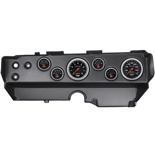 Autometer Direct Fit Dash Kit, Ebody/Cuda/Challenger 70-74, Tach/Mph/Fuel/Oilp/Wtmp/Volt, Sc, Sport-