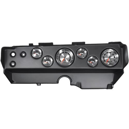 Autometer Direct Fit Dash Kit, Ebody/Cuda/Challenger 70-74, Tach/Mph/Fuel/Oilp/Wtmp/Volt, Am, Americ