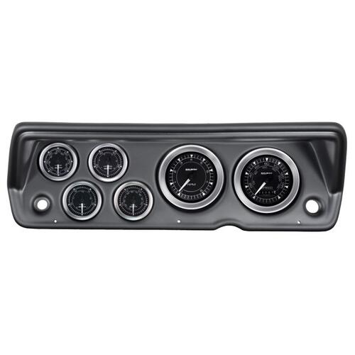 Autometer Direct Fit Dash Kit, Abody/Duster/Demon/Dart 70-76, Rpm/Mph/Fuel/Oilp/Wtmp/Bat, Chrn, Chro