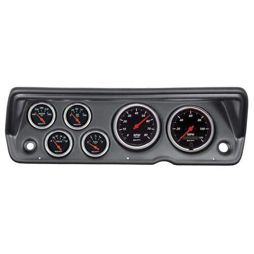 Autometer Direct Fit Dash Kit, Abody/Duster/Demon/Dart 70-76, Tach/Mph/Fuel/Oilp/Wtmp/Volt, Db, Desi
