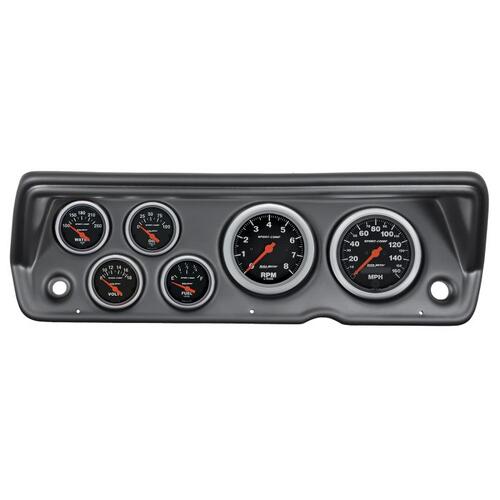 Autometer Direct Fit Dash Kit, Abody/Duster/Demon/Dart 70-76, Tach/Mph/Fuel/Oilp/Wtmp/Volt, Sc, Spor