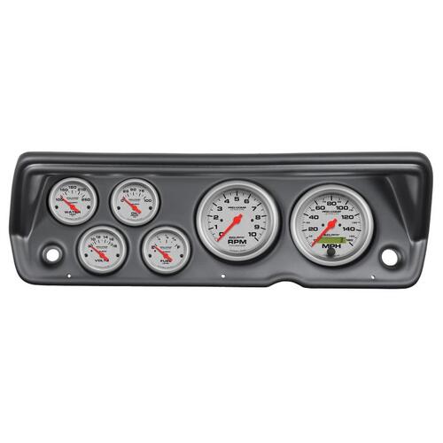 Autometer Direct Fit Dash Kit, Abody/Duster/Demon/Dart 70-76, Tach/Mph/Fuel/Oilp/Wtmp/Volt, Ul, Ultr
