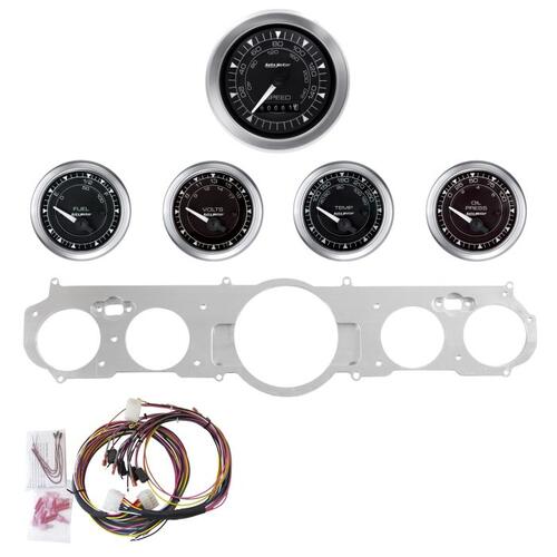 Autometer Direct Fit Dash Kit, Mustang 65-66, Mph/Fuel/Oilp/Wtmp/Bat, Chrono, Chrono