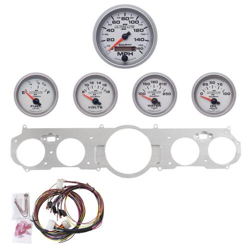 Autometer Direct Fit Dash Kit, Mustang 65-66, Mph/Fuel/Oilp/Wtmp/Bat, Ultra-Lite Ii, Ultra-Lite Ii