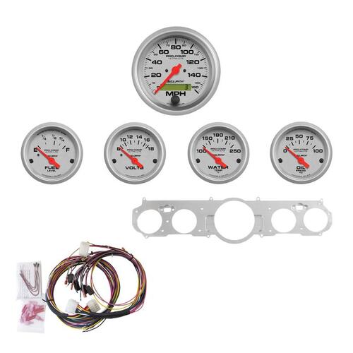 Autometer Direct Fit Dash Kit, Mustang 65-66, Mph/Fuel/Oilp/Wtmp/Bat, Ul, Ultra-Lite