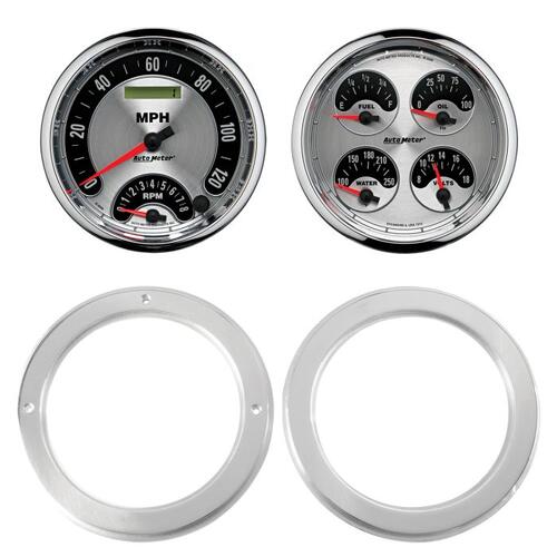 Autometer Direct Fit Dash Kit, 2 Pc, Chevy Truck 54-55, 2 X 5", American Muscle, American Muscle