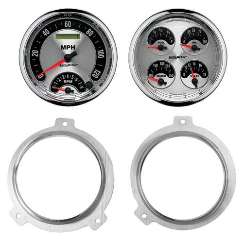Autometer Direct Fit Dash Kit, 2 Pc, Chevy Car 51-52, 2 X 5", American Muscle, American Muscle