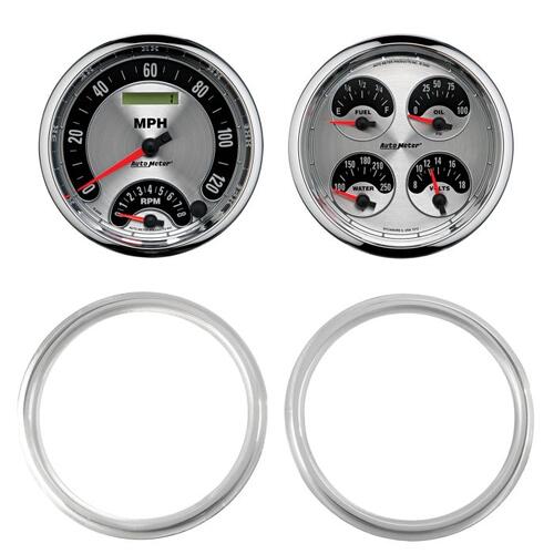 Autometer Direct Fit Dash Kit, 2 Pc, Chevy Truck 47-53, 2 X 5",  American Muscle, American Muscle