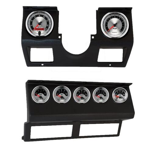 Autometer Direct Fit Dash Kit, Wrangler (Yj) 87-96, Tach/Mph/Fuel/Oilp/Wtmp/Volt/Trans, American Mus