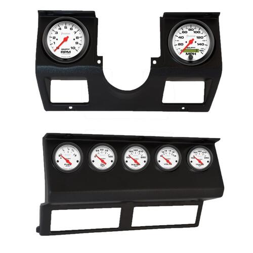 Autometer Direct Fit Dash Kit, Wrangler (Yj) 87-96, Tach/Mph/Fuel/Oilp/Wtmp/Volt/Trans, Phantom, Pha