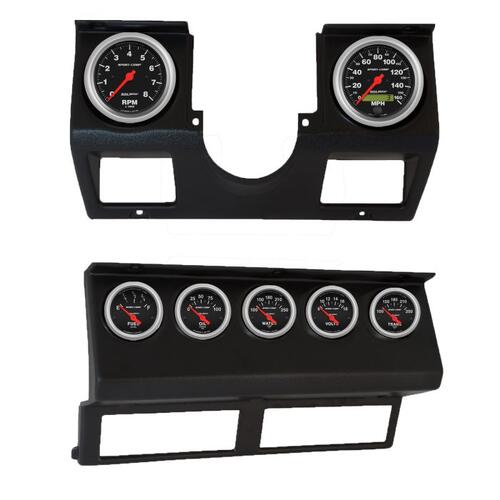 Autometer Direct Fit Dash Kit, Wrangler (Yj) 87-96, Tach/Mph/Fuel/Oilp/Wtmp/Volt/Trans, Sport-Comp,