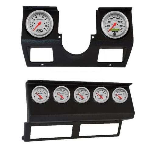 Autometer Direct Fit Dash Kit, Wrangler (Yj) 87-96, Tach/Mph/Fuel/Oilp/Wtmp/Volt/Trans, Ultra-Lite,