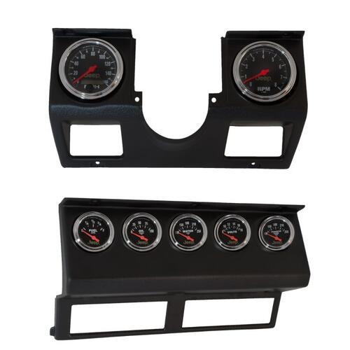 Autometer Direct Fit Dash Kit, Wrangler (Yj) 87-96, Tach/Mph/Fuel/Oilp/Wtmp/Volt/Trans, Jeep, Jeep