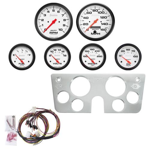 Autometer Direct Fit Dash Kit, Chevy Truck 67-72, 2 X 5", 4 X 2-5/8", Phantom, Phantom